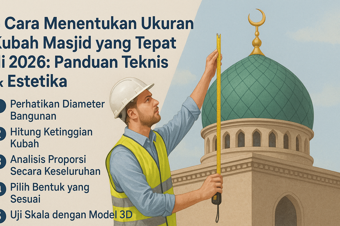 cara-menentukan-ukuran-kubah-masjid
